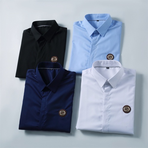 Replica Gucci Shirts Long Sleeved For Men #1238258 $40.00 USD for Wholesale