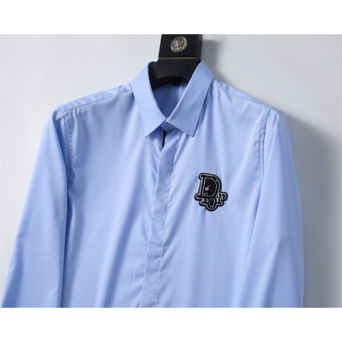 Replica Christian Dior Shirts Long Sleeved For Men #1238275 $40.00 USD for Wholesale