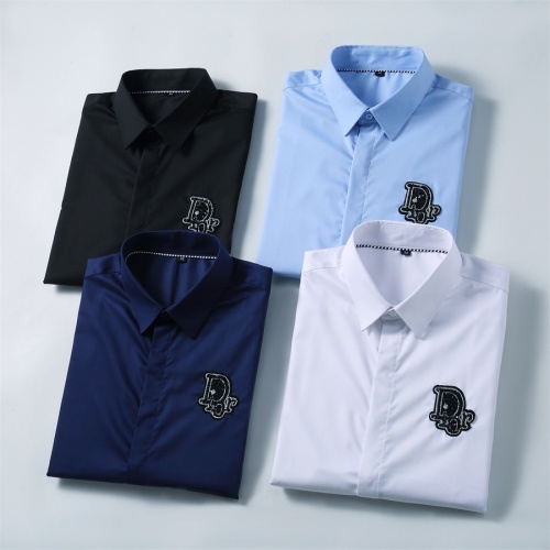 Replica Christian Dior Shirts Long Sleeved For Men #1238276 $40.00 USD for Wholesale