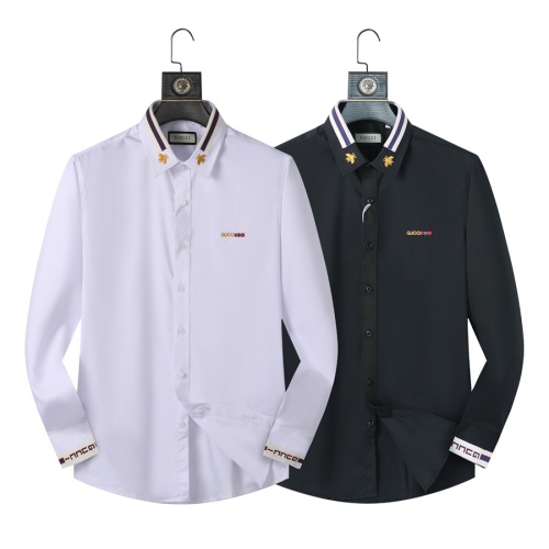 Replica Gucci Shirts Long Sleeved For Men #1238289 $41.00 USD for Wholesale