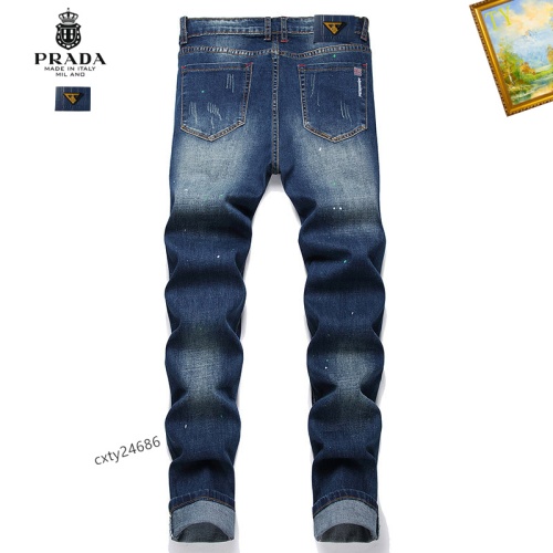 Replica Prada Jeans For Men #1238336 $48.00 USD for Wholesale