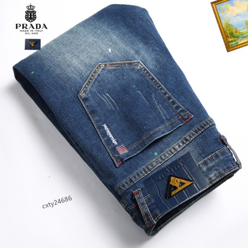 Replica Prada Jeans For Men #1238336 $48.00 USD for Wholesale