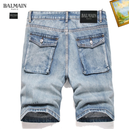 Replica Balmain Jeans For Men #1238375 $42.00 USD for Wholesale