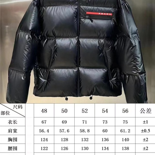 Replica Prada Down Feather Coat Long Sleeved For Unisex #1238448 $155.00 USD for Wholesale