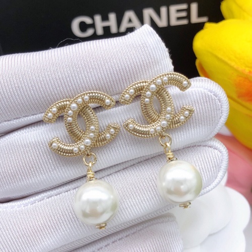 Replica Chanel Earrings For Women #1238487 $27.00 USD for Wholesale