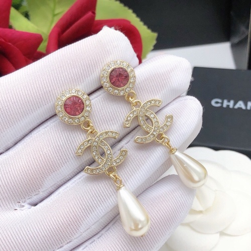 Replica Chanel Earrings For Women #1238563 $29.00 USD for Wholesale