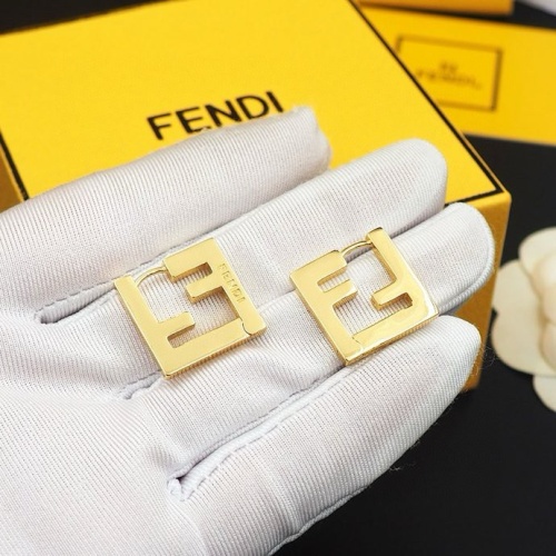 Replica Fendi Earrings For Women #1238698 $25.00 USD for Wholesale