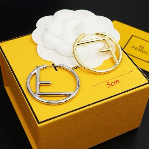 Replica Fendi Earrings For Women #1238703 $25.00 USD for Wholesale