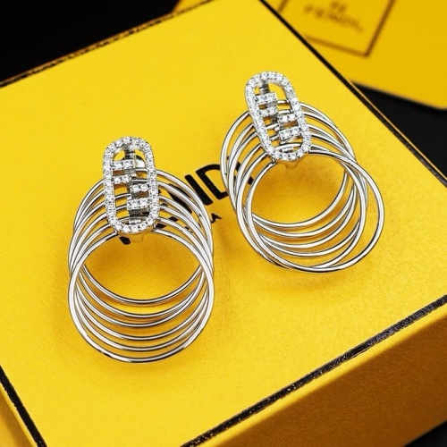 Replica Fendi Earrings For Women #1238734 $27.00 USD for Wholesale