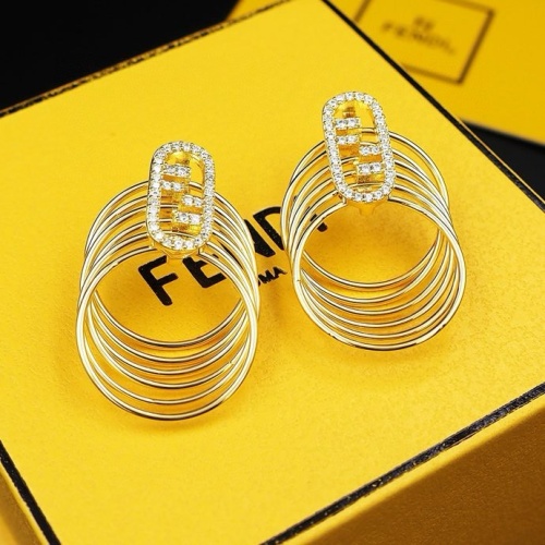 Replica Fendi Earrings For Women #1238740 $27.00 USD for Wholesale