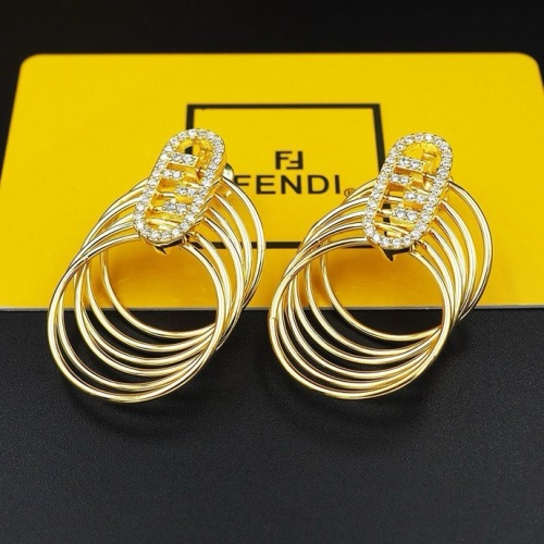 Replica Fendi Earrings For Women #1238740 $27.00 USD for Wholesale