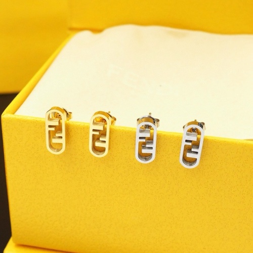 Replica Fendi Earrings For Women #1238742 $23.00 USD for Wholesale