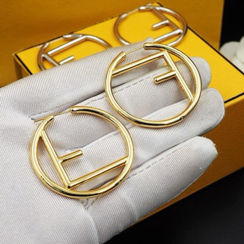 Fendi Earrings For Women #1238745 $25.00 USD, Wholesale Replica Fendi Earrings