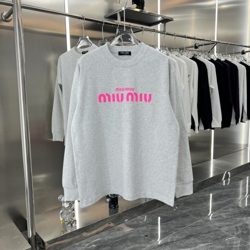 MIU MIU T-Shirts Long Sleeved For Unisex #1239111 $42.00 USD, Wholesale Replica MIU MIU T-Shirts