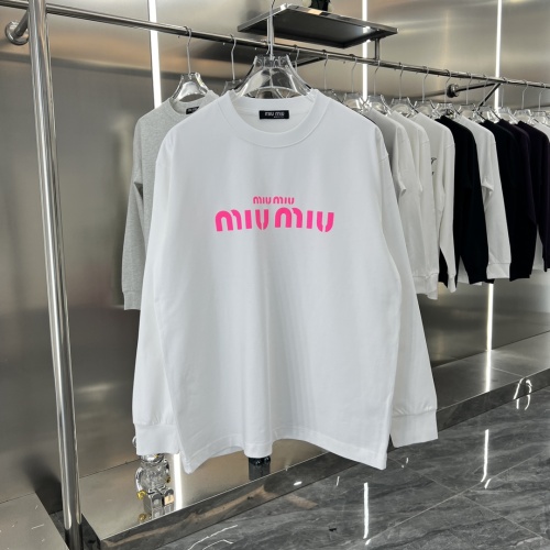 MIU MIU T-Shirts Long Sleeved For Unisex #1239112 $42.00 USD, Wholesale Replica MIU MIU T-Shirts