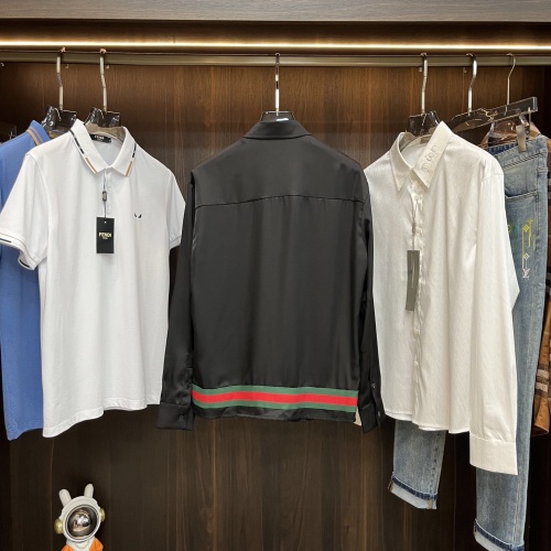 Replica Gucci Shirts Long Sleeved For Men #1239311 $92.00 USD for Wholesale