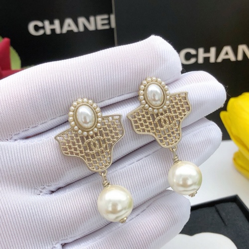 Replica Chanel Earrings For Women #1239497 $27.00 USD for Wholesale