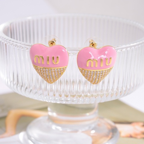 MIU MIU Earrings For Women #1239531 $27.00 USD, Wholesale Replica MIU MIU Earrings