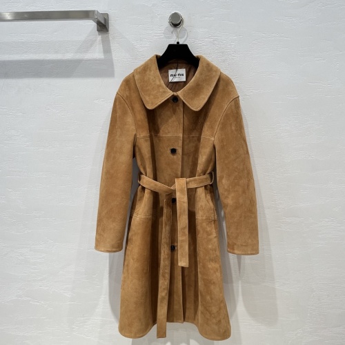 MIU MIU Coat Long Sleeved For Women #1239555 $108.00 USD, Wholesale Replica MIU MIU Jackets