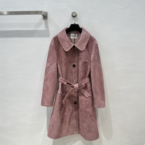 MIU MIU Coat Long Sleeved For Women #1239556 $108.00 USD, Wholesale Replica MIU MIU Jackets