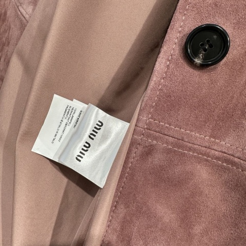 Replica MIU MIU Coat Long Sleeved For Women #1239556 $108.00 USD for Wholesale