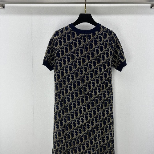 Replica Christian Dior Dresses Short Sleeved For Women #1239595 $96.00 USD for Wholesale