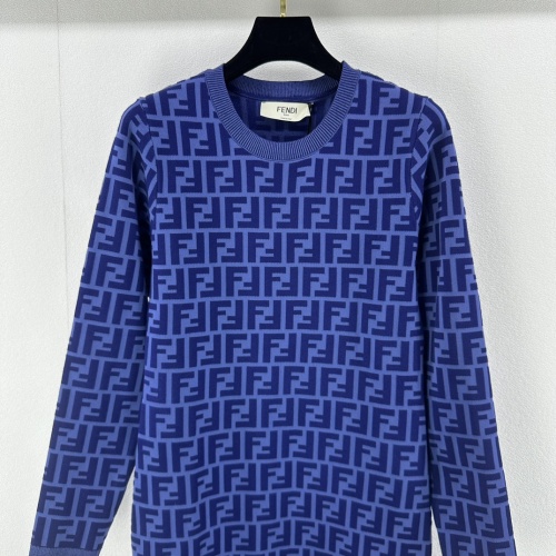 Replica Fendi Dresses Long Sleeved For Women #1239599 $100.00 USD for Wholesale