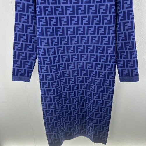 Replica Fendi Dresses Long Sleeved For Women #1239599 $100.00 USD for Wholesale