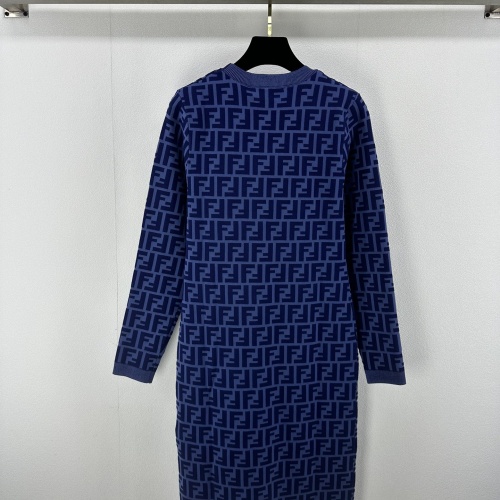 Replica Fendi Dresses Long Sleeved For Women #1239599 $100.00 USD for Wholesale