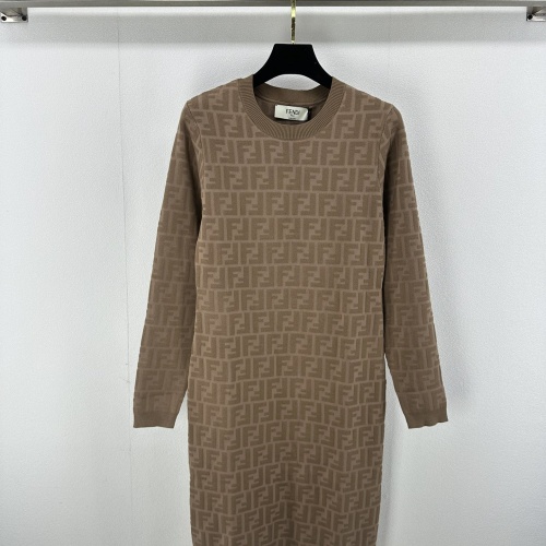 Fendi Dresses Long Sleeved For Women #1239602 $100.00 USD, Wholesale Replica Fendi Dresses