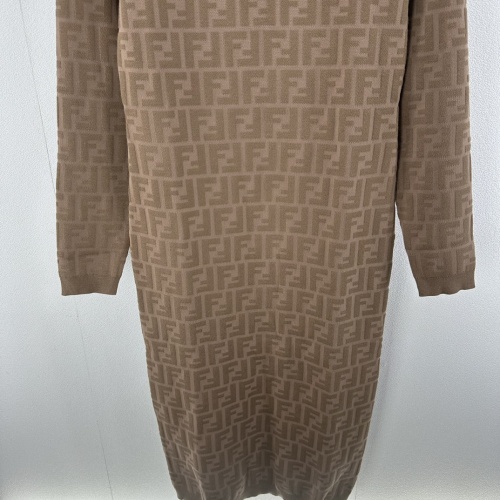 Replica Fendi Dresses Long Sleeved For Women #1239602 $100.00 USD for Wholesale