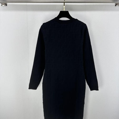 Replica Fendi Dresses Long Sleeved For Women #1239604 $100.00 USD for Wholesale