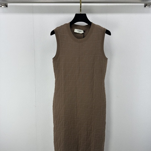 Fendi Dresses Sleeveless For Women #1239610 $92.00 USD, Wholesale Replica Fendi Dresses