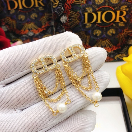 Replica Christian Dior Earrings For Women #1239625 $27.00 USD for Wholesale