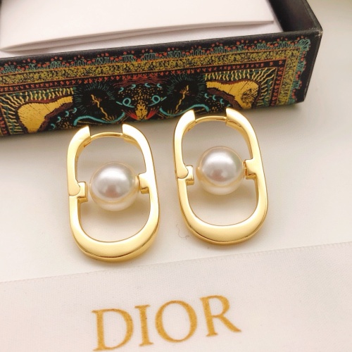 Replica Christian Dior Earrings For Women #1239631 $27.00 USD for Wholesale