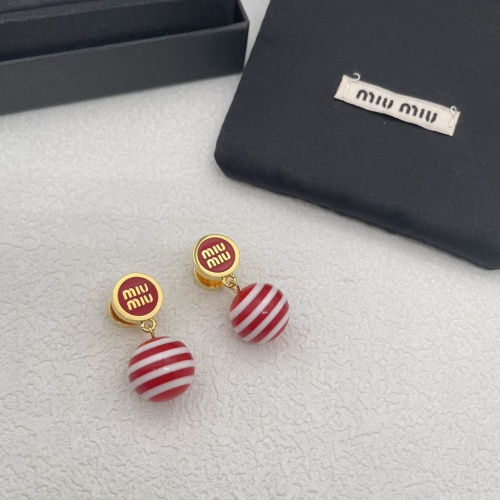 MIU MIU Earrings For Women #1239844 $52.00 USD, Wholesale Replica MIU MIU Earrings