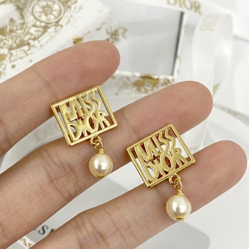 Replica Christian Dior Earrings For Women #1239887 $27.00 USD for Wholesale