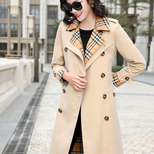 Replica Burberry Trench Coat Long Sleeved For Women #1240197 p.15752.50 RUB for Wholesale