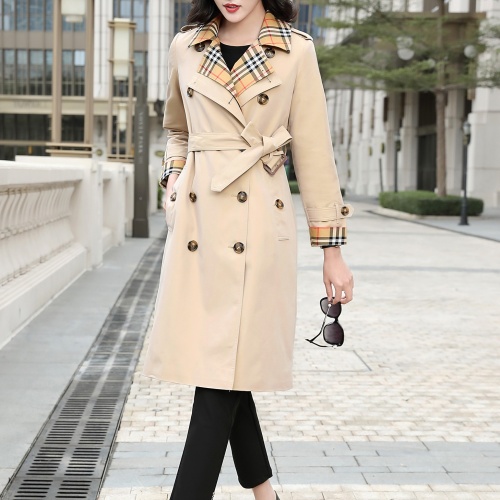 Replica Burberry Trench Coat Long Sleeved For Women #1240197 p.15752.50 RUB for Wholesale