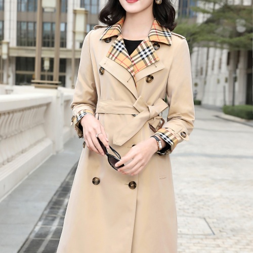 Replica Burberry Trench Coat Long Sleeved For Women #1240197 p.15752.50 RUB for Wholesale