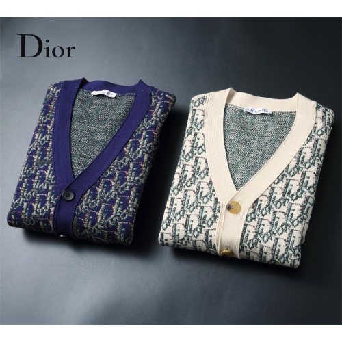 Replica Christian Dior Sweaters Long Sleeved For Men #1240401 $60.00 USD for Wholesale