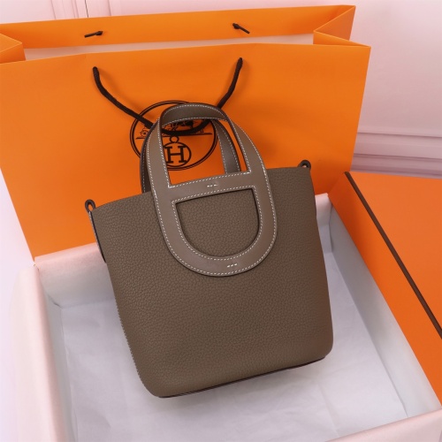 Hermes AAA Quality Handbags In Silver For Women #1240521 $240.00 USD, Wholesale Replica Hermes AAA Quality Handbags