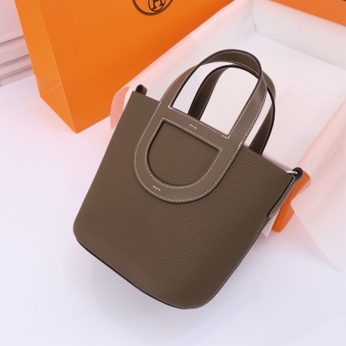 Replica Hermes AAA Quality Handbags In Silver For Women #1240521 $240.00 USD for Wholesale