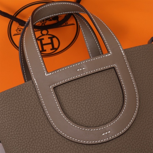 Replica Hermes AAA Quality Handbags In Silver For Women #1240521 $240.00 USD for Wholesale