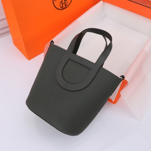 Replica Hermes AAA Quality Handbags In Silver For Women #1240529 $240.00 USD for Wholesale