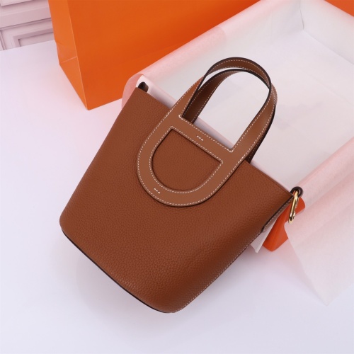 Replica Hermes AAA Quality Handbags In Gold For Women #1240532 $240.00 USD for Wholesale