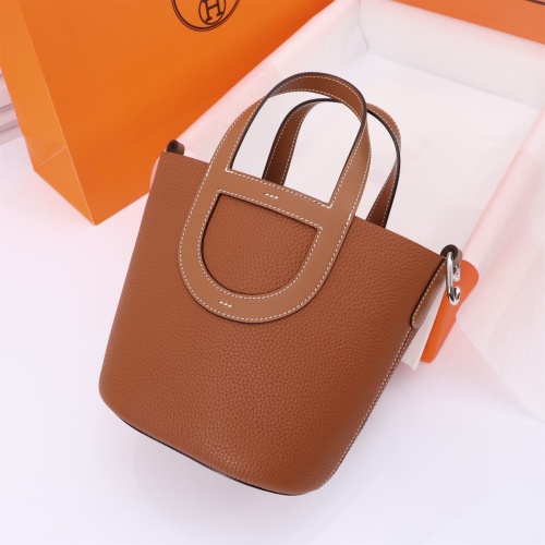 Replica Hermes AAA Quality Handbags In Silver For Women #1240534 $240.00 USD for Wholesale