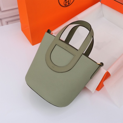 Replica Hermes AAA Quality Handbags In Gold For Women #1240542 $240.00 USD for Wholesale