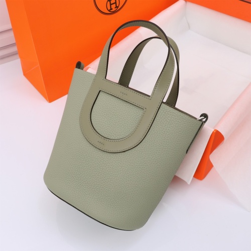 Replica Hermes AAA Quality Handbags In Silver For Women #1240543 $240.00 USD for Wholesale