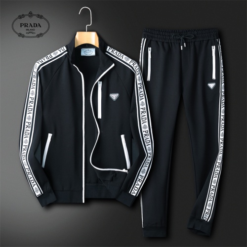 Prada Tracksuits Long Sleeved For Men #1240578 $85.00 USD, Wholesale Replica Prada Tracksuits